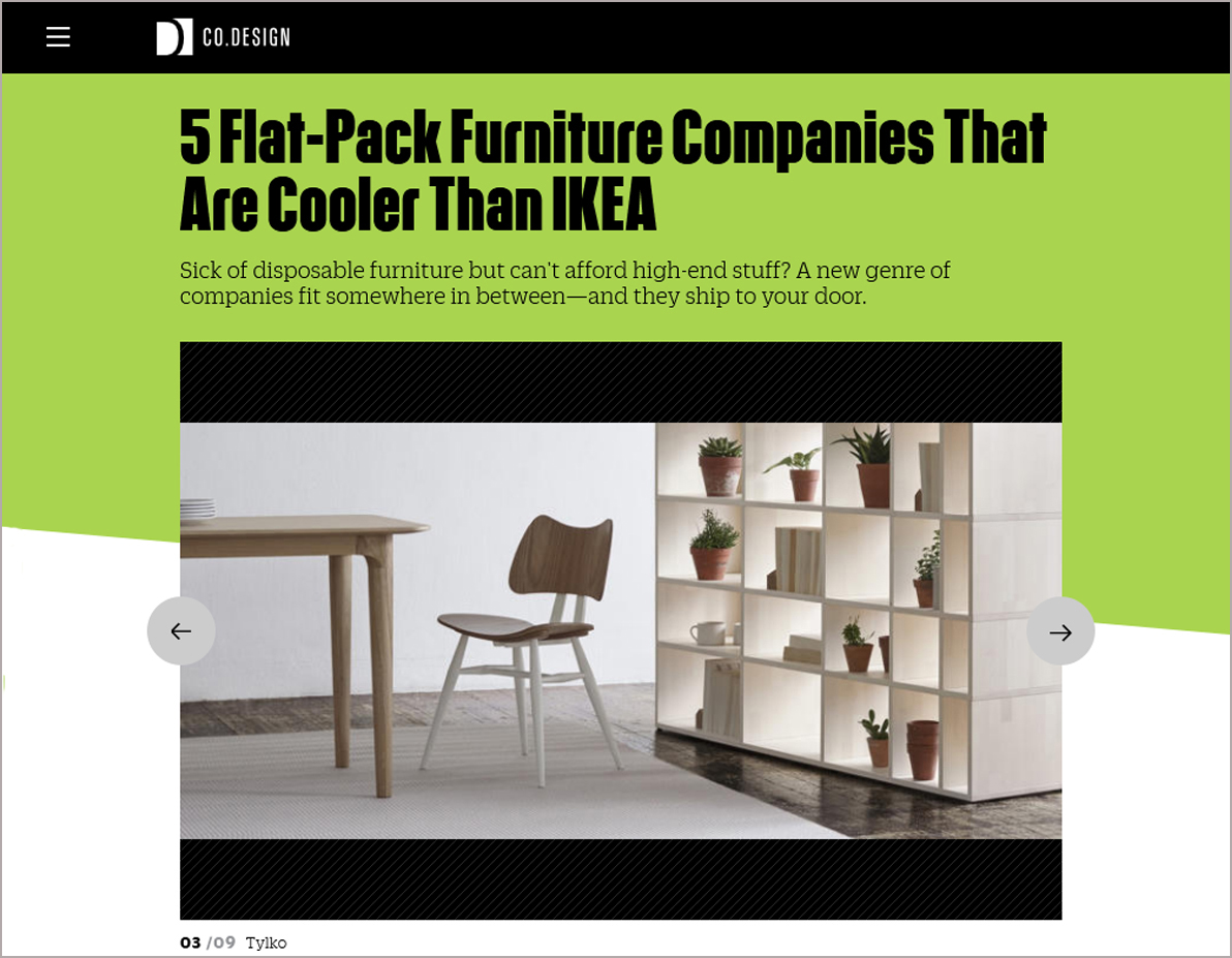 The Flat Pack Cool Five According To Fast Company